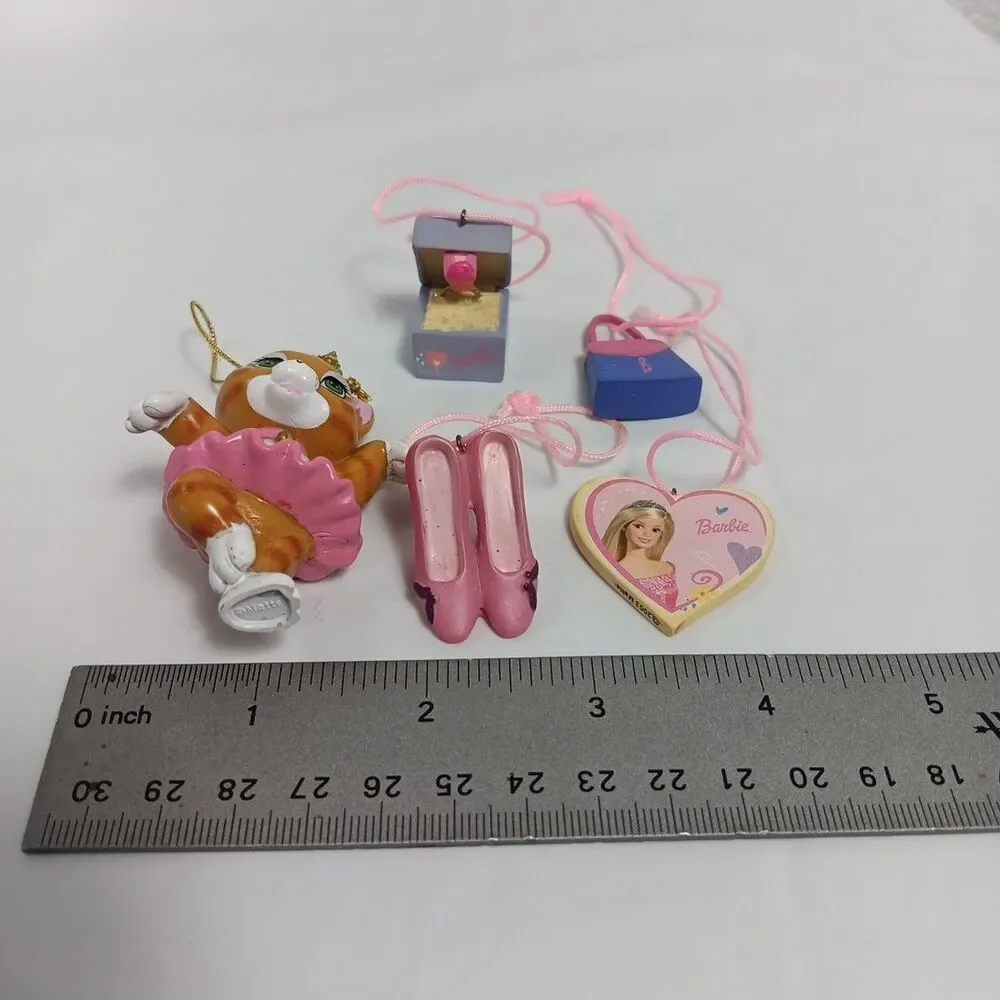 Barbie Christmas Twyla Mini Ballerina Shoes Heart Charm Ring Box Ornaments Charm